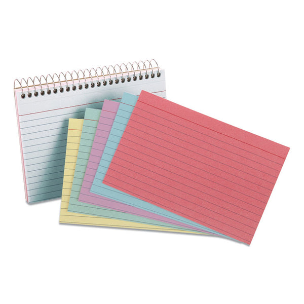 Oxford™ Spiral Index Cards, Ruled, 4 x 6, Assorted, 50/Pack (OXF40286) Each