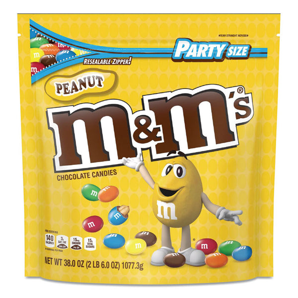 M & M's® Milk Chocolate Candies, Milk Chocolate and Peanuts, 38 oz Bag (MNM55116)