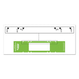 Tabbies® File Pocket Handles, 9.63 x 2, Green/White,  4/Sheet, 12 Sheets/Pack (TAB68809) Pack of 48