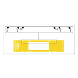 Tabbies® File Pocket Handles, 9.63 x 2, Yellow/White, 4/Sheet, 12 Sheets/Pack (TAB68801) Pack of 48