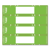 Tabbies® File Pocket Handles, 9.63 x 2, Green/White,  4/Sheet, 12 Sheets/Pack (TAB68809) Pack of 48