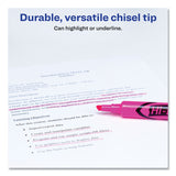 Avery® HI-LITER Desk-Style Highlighters, Fluorescent Pink Ink, Chisel Tip, Pink/Black Barrel, Dozen (AVE24010) Box of 12