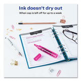 Avery® HI-LITER Desk-Style Highlighters, Fluorescent Pink Ink, Chisel Tip, Pink/Black Barrel, Dozen (AVE24010) Box of 12