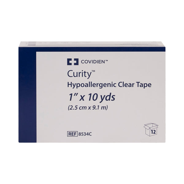 Kendall™ Hypoallergenic Clear Hypoallergenic Medical Tape Transparent 1 Inch X 10 Yard Plastic NonSterile (696192_BX) 12/BX