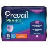 Prevail® Per-Fit® Female Adult Absorbent Underwear Pull On with Tear Away Seams Large Disposable Moderate Absorbency (1083189_BG) 18/BG
