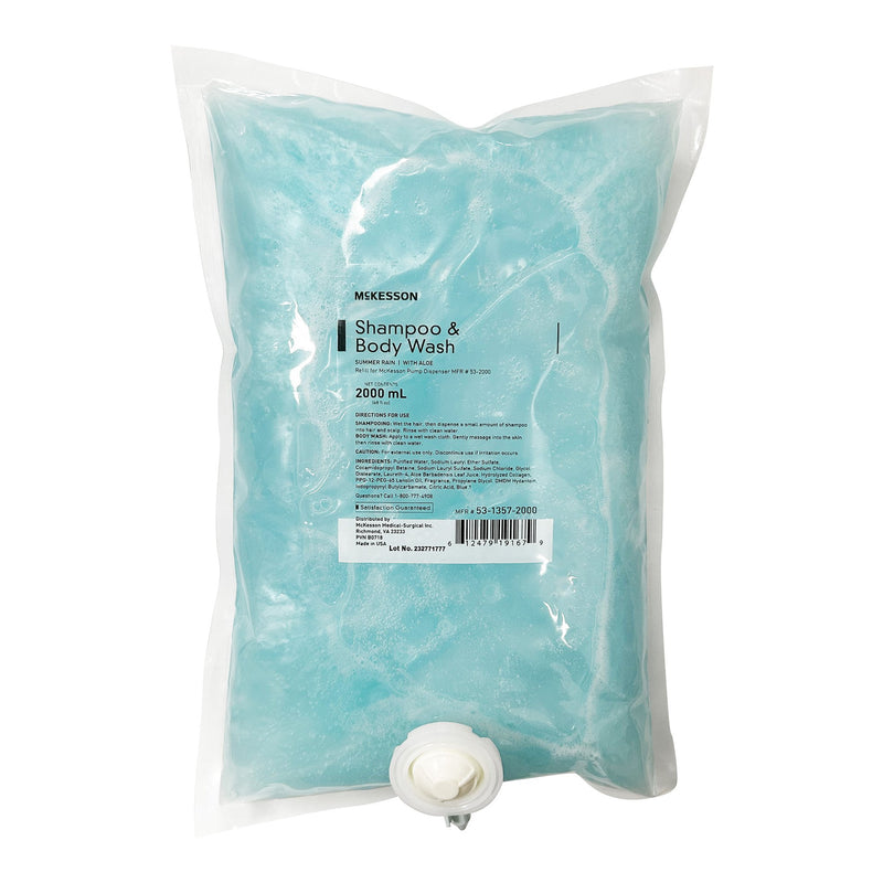 McKesson Shampoo and Body Wash 2,000 mL Dispenser Refill Bag Summer Rain Scent (876284_EA) 1/EA