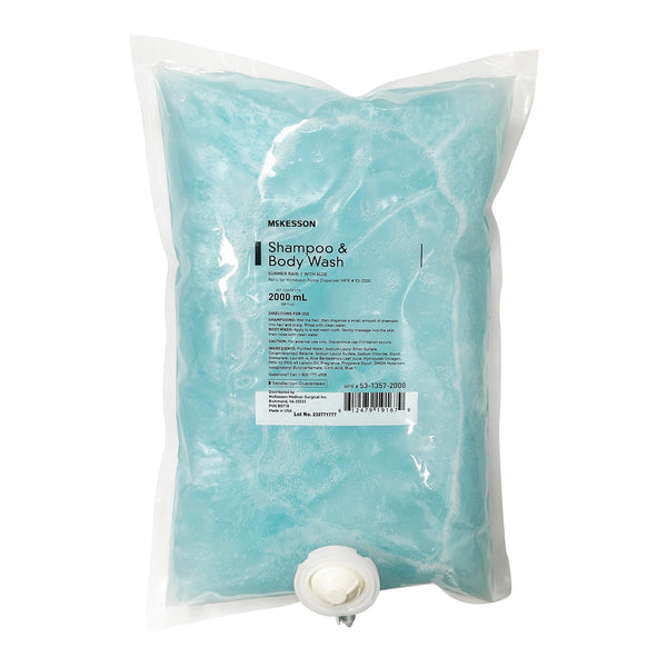 McKesson Shampoo and Body Wash 2,000 mL Dispenser Refill Bag Summer Rain Scent (876284_CS) 4/CS