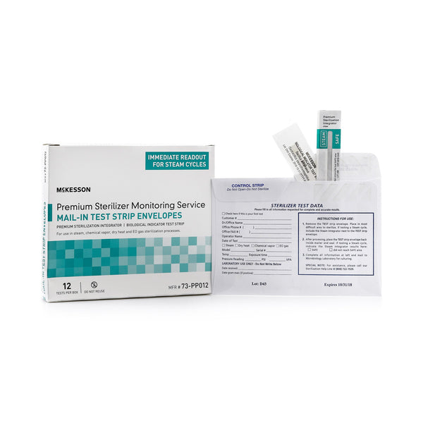 McKesson Sterilizer Monitoring Mail-In Service Steam / EO Gas / Dry Heat / Chemical Vapor (524532_CS) 10/CS