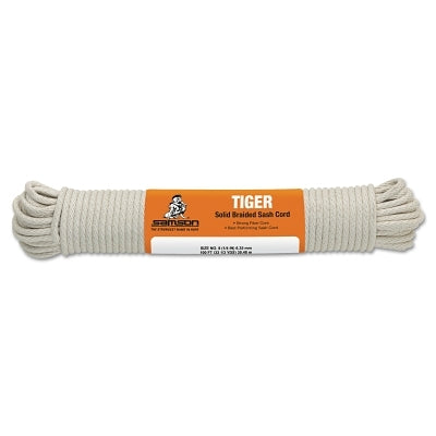 Samson Cotton Core Sash Cord, 200 lb Capacity, 100 ft, Cotton, White (650-004016001060) Case of 6