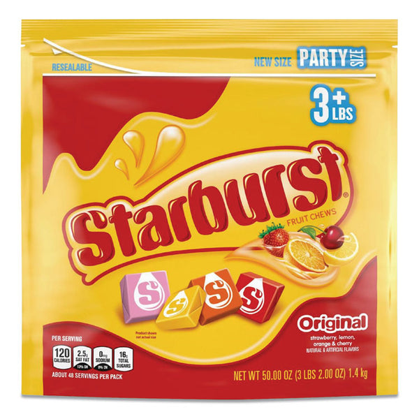 Starburst® Original Fruit Chews, Cherry; Lemon; Orange; Strawberry, 50 oz Bag (SBR28086) Each