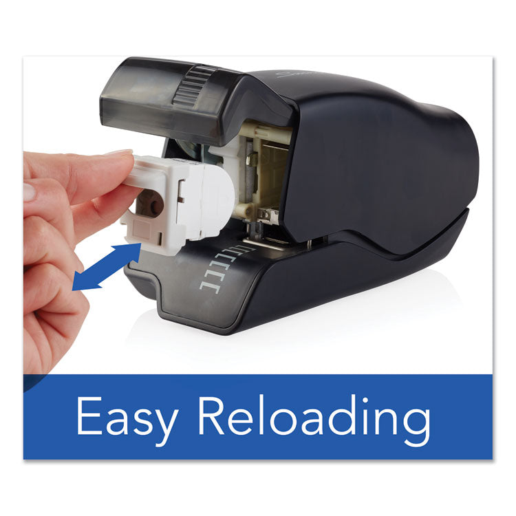 Swingline® Desktop Cartridge Electric Stapler with LED Guide, 25-Sheet Capacity, Black (SWI50202) Each