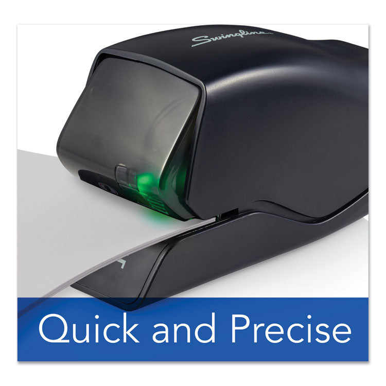 Swingline® Desktop Cartridge Electric Stapler with LED Guide, 25-Sheet Capacity, Black (SWI50202) Each