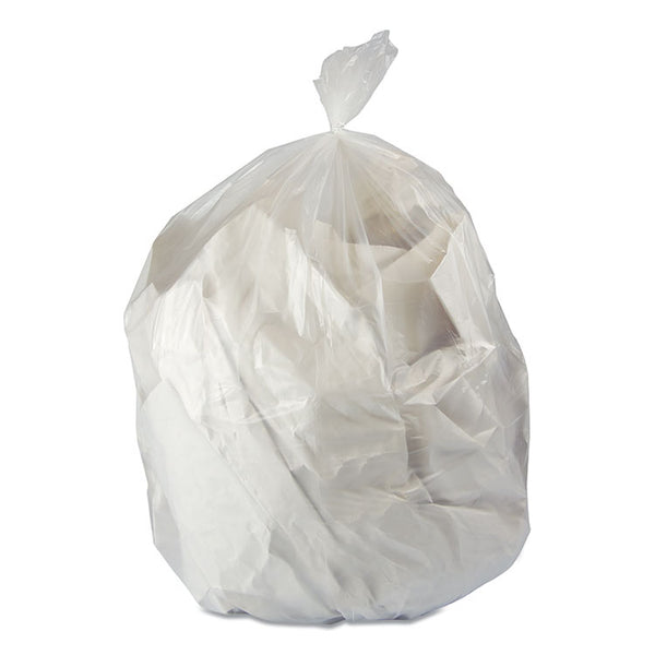 Heritage Linear Low-Density Can Liners, 60 gal, 4 mil, 38 x 63, Clear, 35/Carton (HERK7663GC) Case of 35