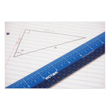 Victor® Easy Read Stainless Steel Ruler, Standard/Metric, 12".5 Long, Blue (VCTEZ12SBL)