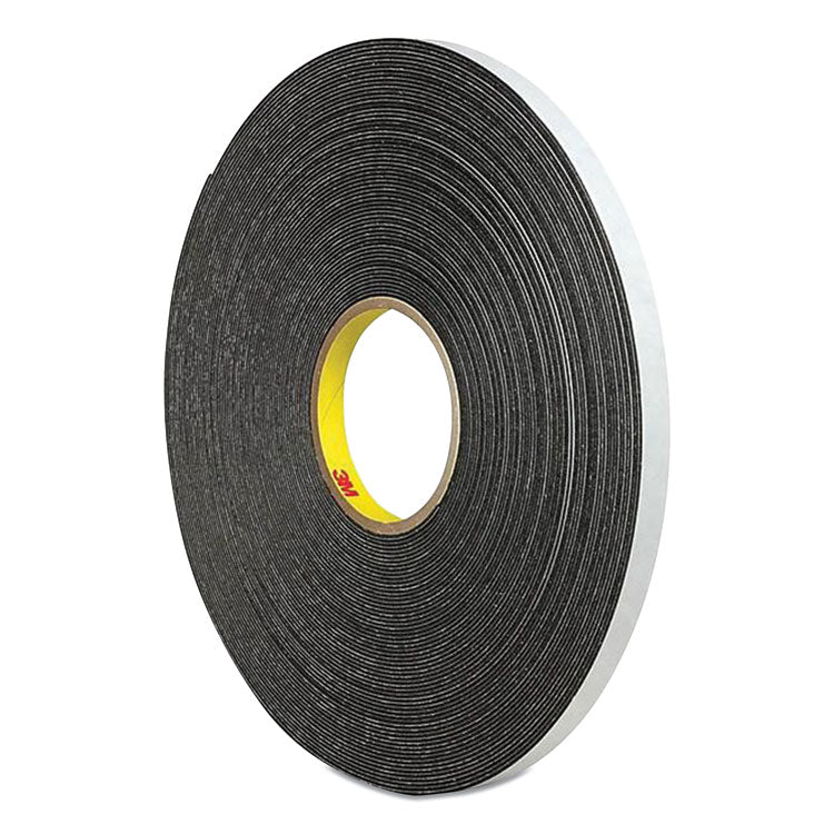 3M™ 4466 Double-Coated Foam Tape, 1" Core, 1" x 5 yds, Black (MMM074446615)