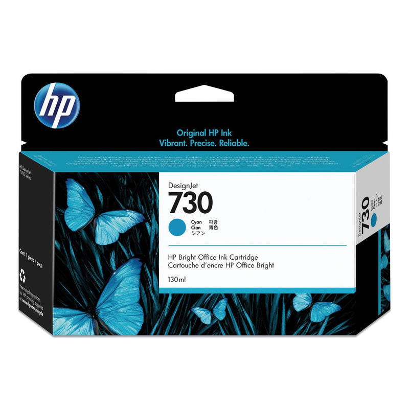 HP HP 730, (P2V62A) Cyan Original Ink Cartridge (HEWP2V62A)