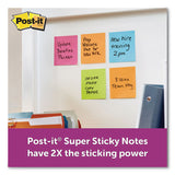 Post-it® Notes Super Sticky Pads in Energy Boost Collection Colors, 3" x 3", 90 Sheets/Pad, 5 Pads/Pack (MMM6545SSUC) Pack of 5