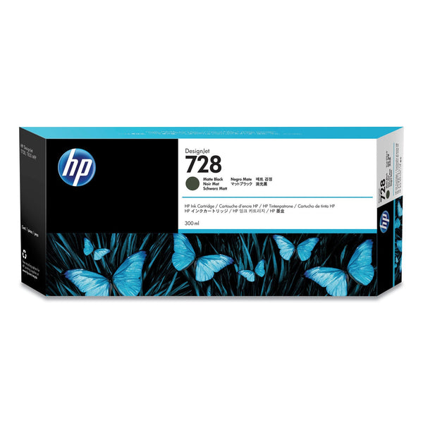 HP HP 728, (F9J68A) Matte Black Original Ink Cartridge (HEWF9J68A)