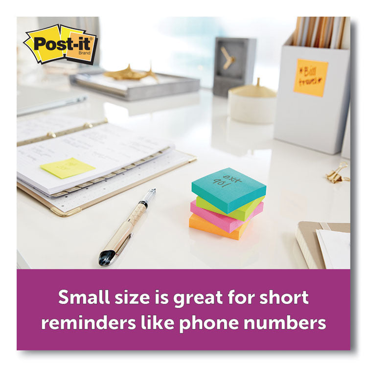 Post-it® Notes Super Sticky Pads in Supernova Neon Collection Colors, 3" x 3", 90 Sheets/Pad, 5 Pads/Pack (MMM6545SSMIA)