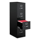 Alera® Economy Vertical File, 4 Letter-Size File Drawers, Black, 15" x 25" x 52" (ALEHVF1552BL)