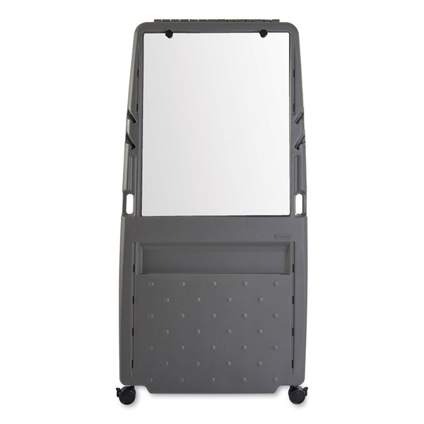 Iceberg Ingenuity Presentation Flipchart Easel with Dry Erase Surface, 33 x 28, 73" Tall Easel, Charcoal Polyethylene Frame (ICE30237) Each