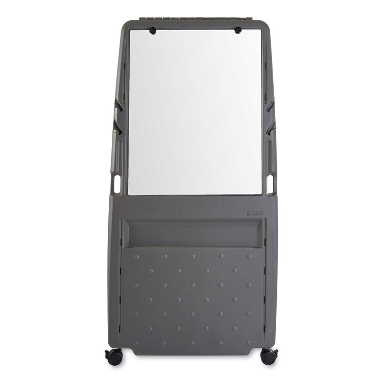 Iceberg Ingenuity Presentation Flipchart Easel with Dry Erase Surface, 33 x 28, 73" Tall Easel, Charcoal Polyethylene Frame (ICE30237) Each
