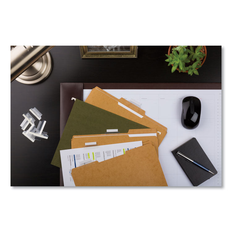 Avery® Insertable Index Tabs with Printable Inserts, 1/5-Cut, Clear, 2" Wide, 25/Pack (AVE16241) Pack of 25