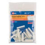 Avery® Insertable Index Tabs with Printable Inserts, 1/5-Cut, Clear, 1" Wide, 25/Pack (AVE16221)