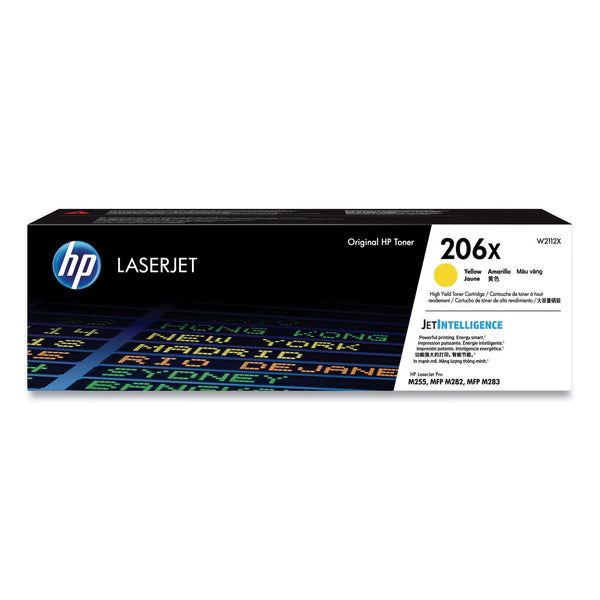 HP HP 206X, (W2112X) High-Yield Yellow Original LaserJet Toner Cartridge (HEWW2112X)