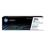 HP HP 206X, (W2111X) High-Yield Cyan Original LaserJet Toner Cartridge (HEWW2111X) Each