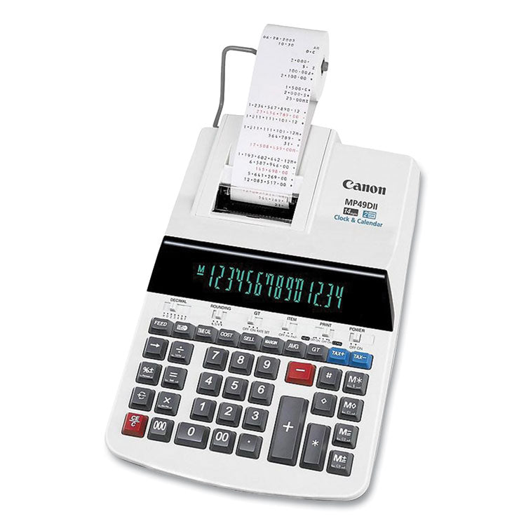 Canon® MP49-DII 14-Digit Desktop Calculator, Black/Red Print, 4.8 Lines/Sec (CNM8708B001)