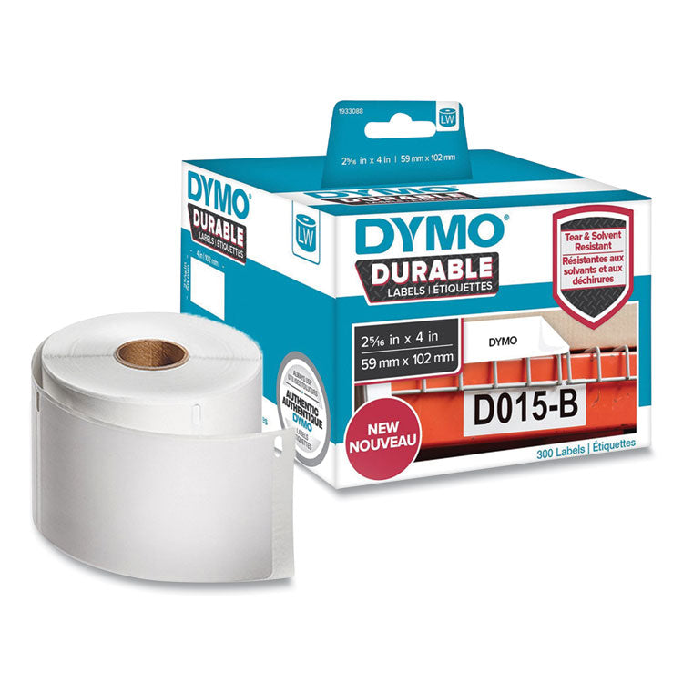 DYMO® LW Durable Multi-Purpose Labels, 2.31" x 4", White, 300 Labels/Roll (DYM1933088EA)