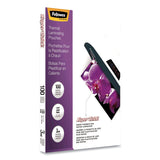 Fellowes® SuperQuick Thermal Laminating Pouches, 3 mil, 9" x 11.5", Gloss Clear, 100/Pack (FEL5245801)