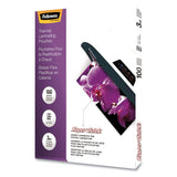 Fellowes® SuperQuick Thermal Laminating Pouches, 3 mil, 9" x 11.5", Gloss Clear, 100/Pack (FEL5245801)