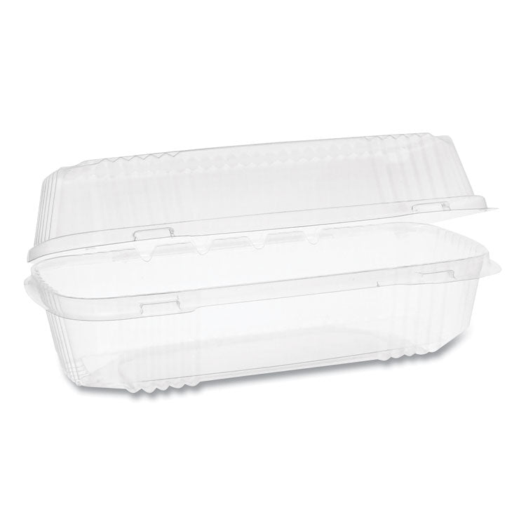 Pactiv Evergreen ClearView SmartLock Hinged Lid Container, Hoagie Container, 27 oz, 9.25 x 4.5 x 3, Clear, Plastic, 250/Carton (PCTYCI81049) Case of 250