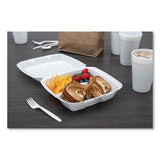 Dart® Foam Hinged Lid Containers, 3-Compartment, 8.38 x 7.78 x 3.25, 200/Carton (DCC85HT3R) Case of 200