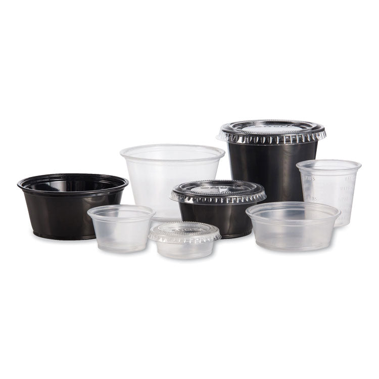 Dart® Conex Complements Portion/Medicine Cups, 3.25 oz, Black, 125/Bag, 20 Bags/Carton (DCC325PCBLK)