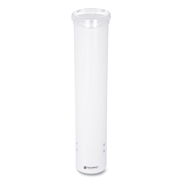 San Jamar® Small Pull-Type Water Cup Dispenser, For 5 oz Cups, White (SJMC4160WH)