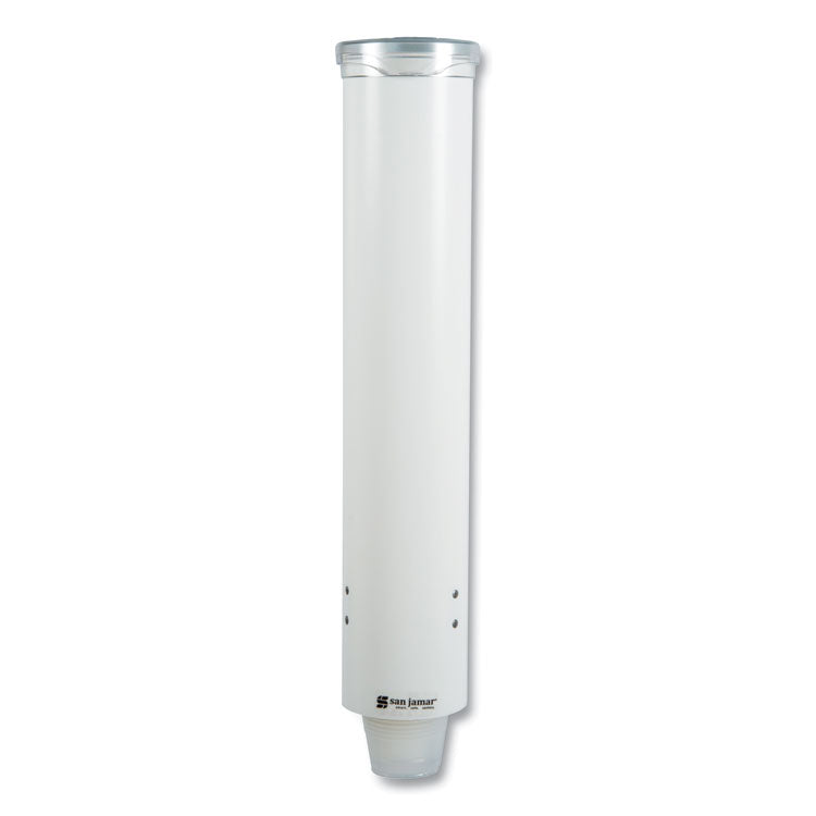 San Jamar® Small Pull-Type Water Cup Dispenser, For 5 oz Cups, White (SJMC4160WH) Each