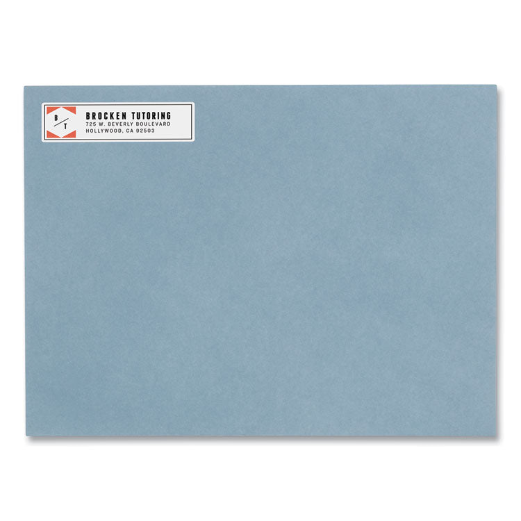 Avery® Easy Peel White Address Labels w/ Sure Feed Technology, Laser Printers, 0.5 x 1.75, White, 80/Sheet, 100 Sheets/Box (AVE5167) Box of 8000