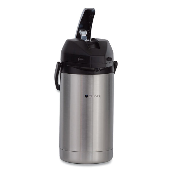 BUNN® 3 Liter Lever Action Airpot, Stainless Steel/Black (BUNAIRPOT30)