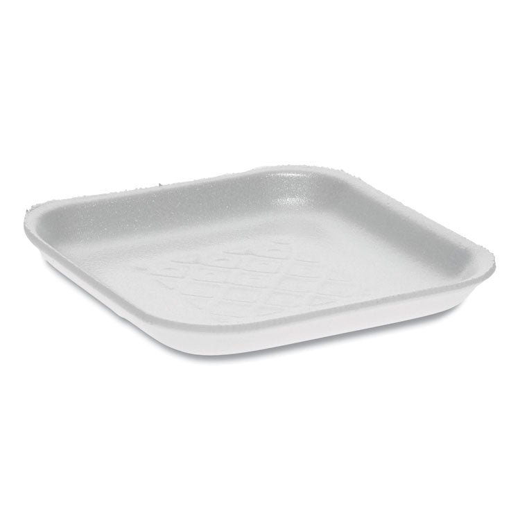 Pactiv Evergreen Supermarket Tray, #1S, 5.1 x 5.1 x 0.65, White, Foam, 1,000/Carton (PCT0TF101S00000) Case of 1,000