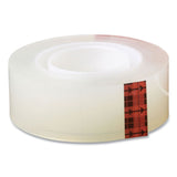 Scotch® Transparent Tape, 1" Core, 0.5" x 36 yds, Crystal Clear, 2/Pack (MMM600H2)