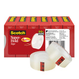 Scotch Super-Hold Tape Refill, 1" Core, 0.75" x 27.77 yds, Crystal Clear, 10 Rolls/Pack (MMM700K10)