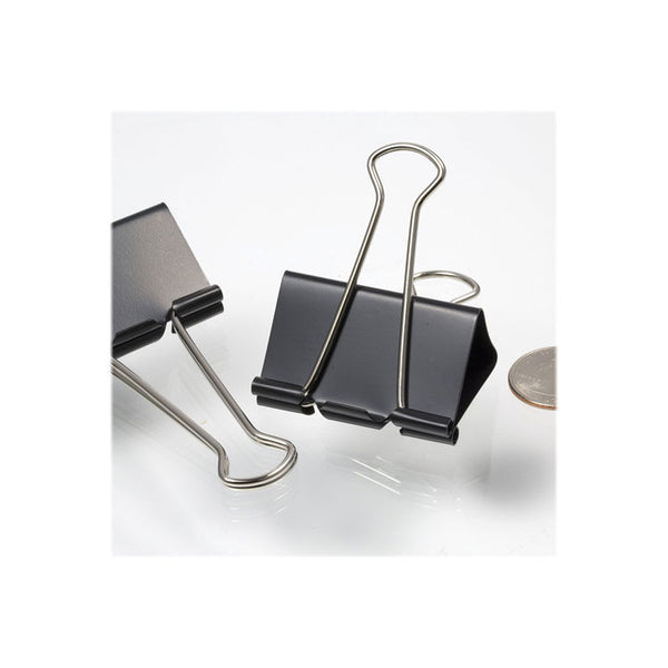 Officemate Binder Clips, Large, Black/Nickel, 12/Box (OIC99100)