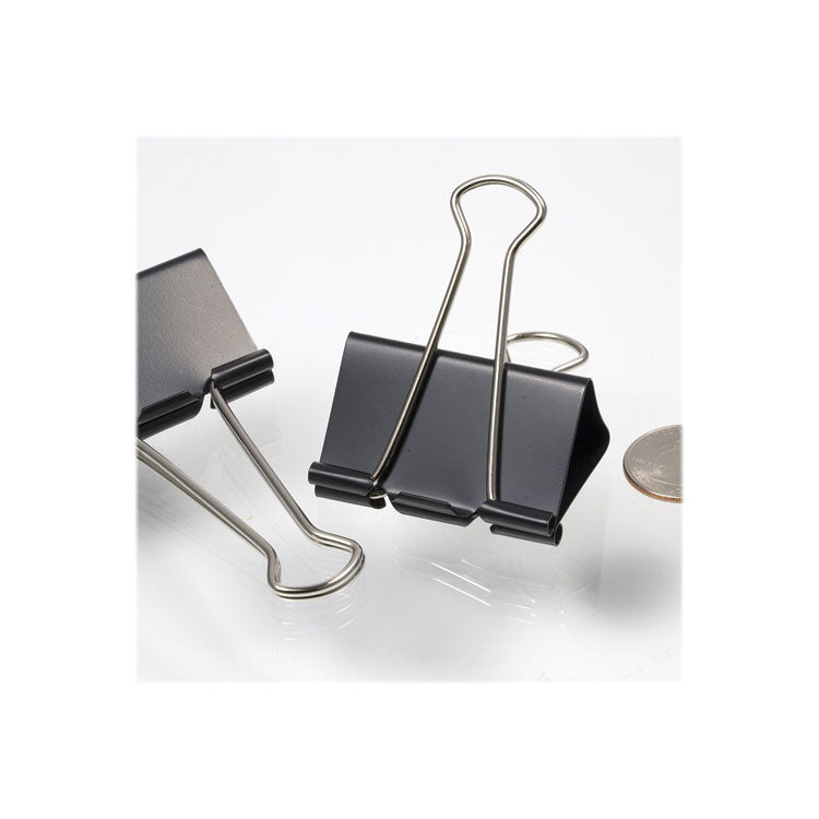 Officemate Binder Clips, Large, Black/Nickel, 12/Box (OIC99100) Box of 12