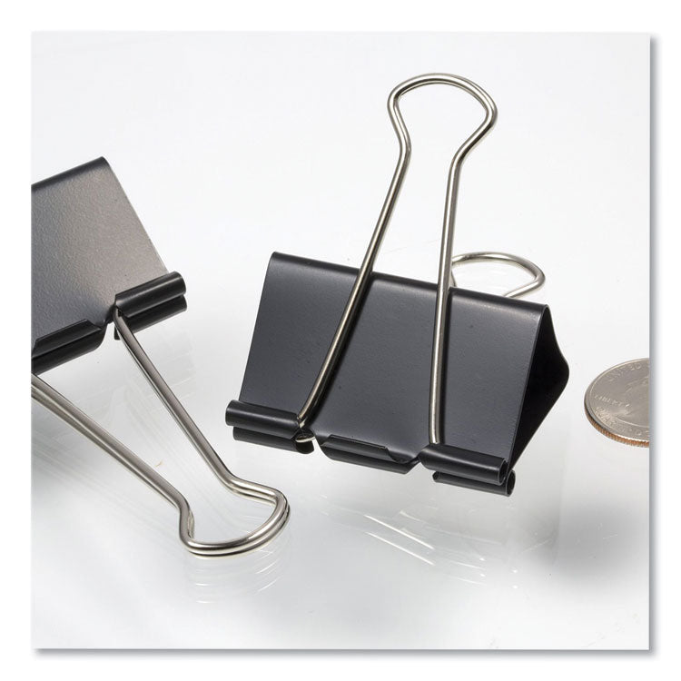 Officemate Binder Clips, Large, Black/Nickel, 12/Box (OIC99100) Box of 12