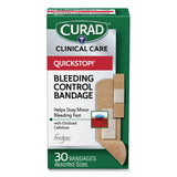 Curad® QuickStop Flex Fabric Bandages, Assorted, 30/Box (MIICUR5245V1)