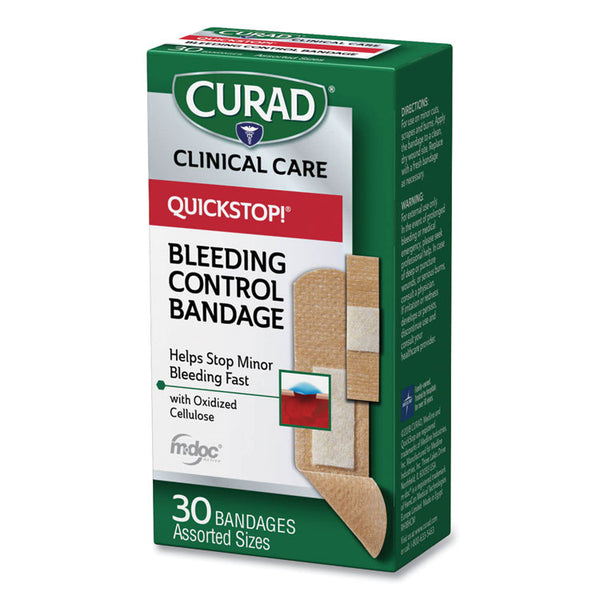 Curad® QuickStop Flex Fabric Bandages, Assorted, 30/Box (MIICUR5245V1)