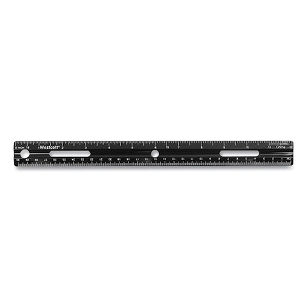 Westcott® KleenEarth Recycled Ruler, Standard/Metric, 12" Long, Plastic, Black (WTC41015)